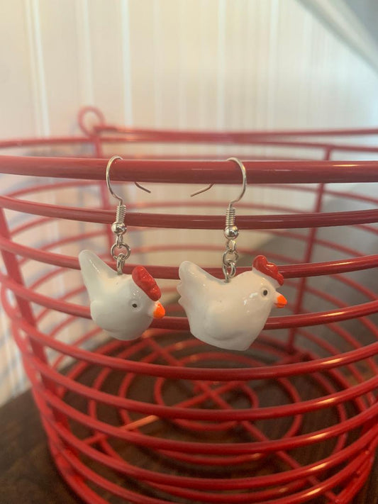 Chicken Earrings