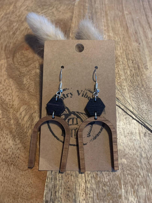 Wood Arch Earrings